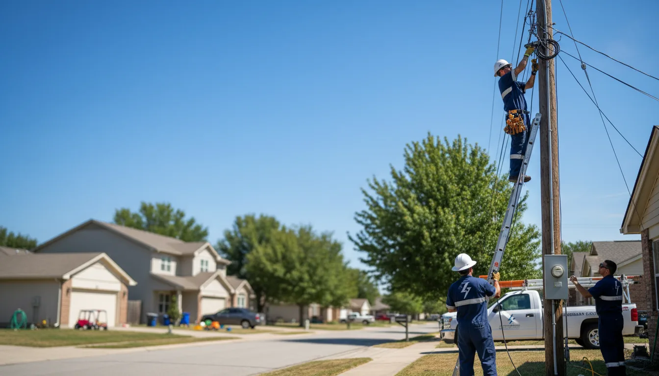 Residential electrician providing installation services in Hoffman, MN